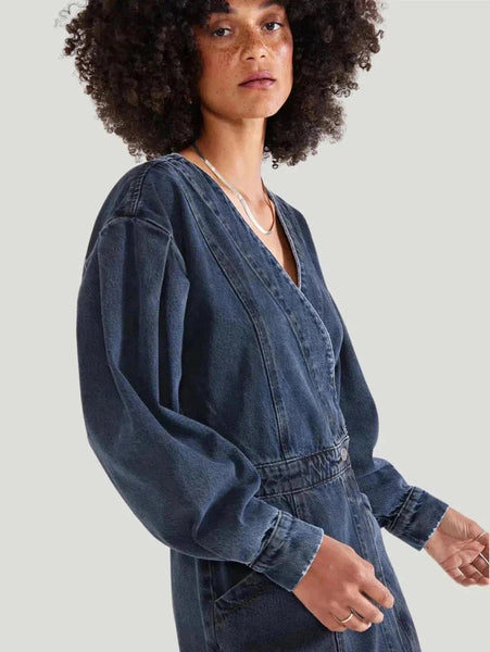 ÉTICA Mira Denim Wrap Dress