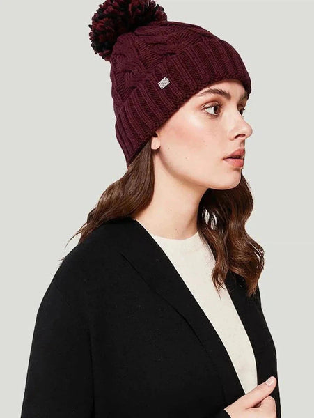 SOIA & KYO Amalie Removable Pom Beanie Knit Hat